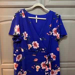 Blue Floral Maxi Dress